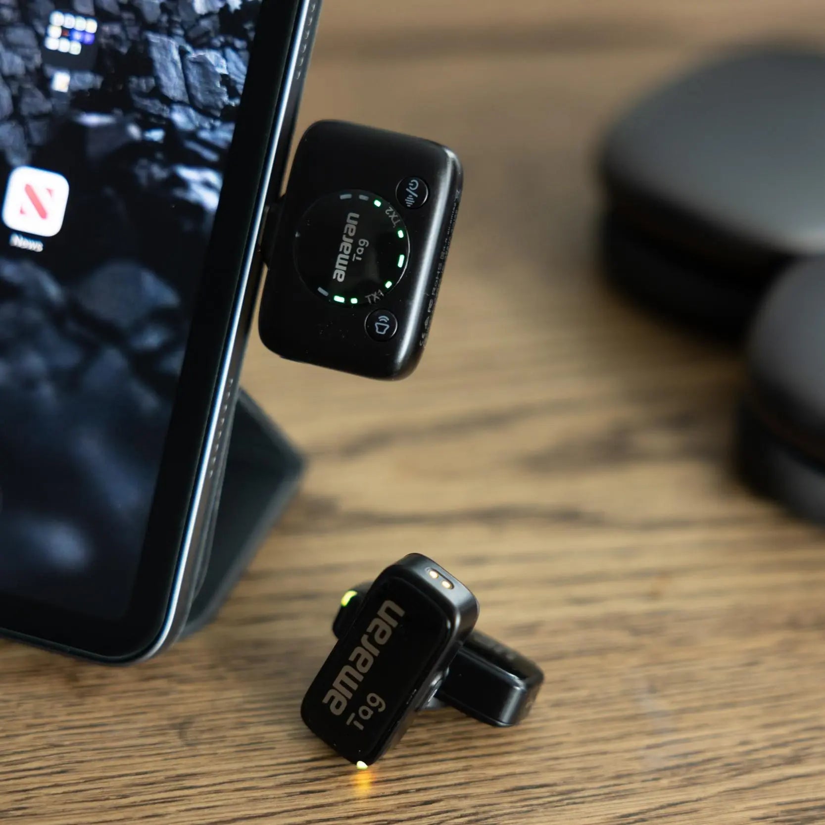 Mini Wireless Lavalier Microphone for Iphone/Camera/Android, Ultralight, Detail-Rich Audio, 22H Use, Noise Cancelling, Vlog, Streaming