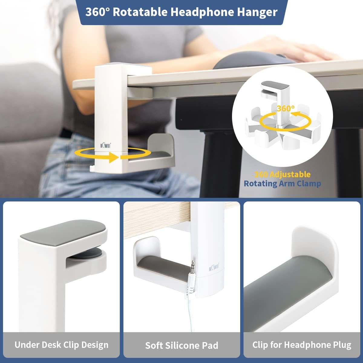 Headphone Stand Holder for under desk