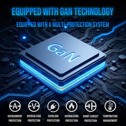 65W/35W Portable Charger – 70CM Retractable Cable