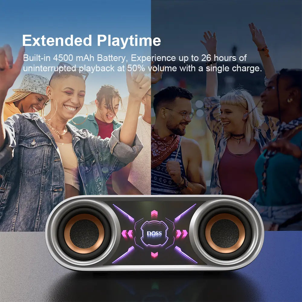 DOSS Soundbox Pro+ P400 Multifunctional Wireless Speaker - 50W Full Range Stereo