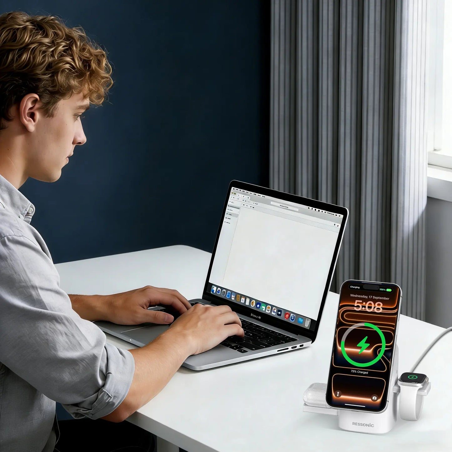 3 in 1 Wireless Charging Station for Iphone & Samsung