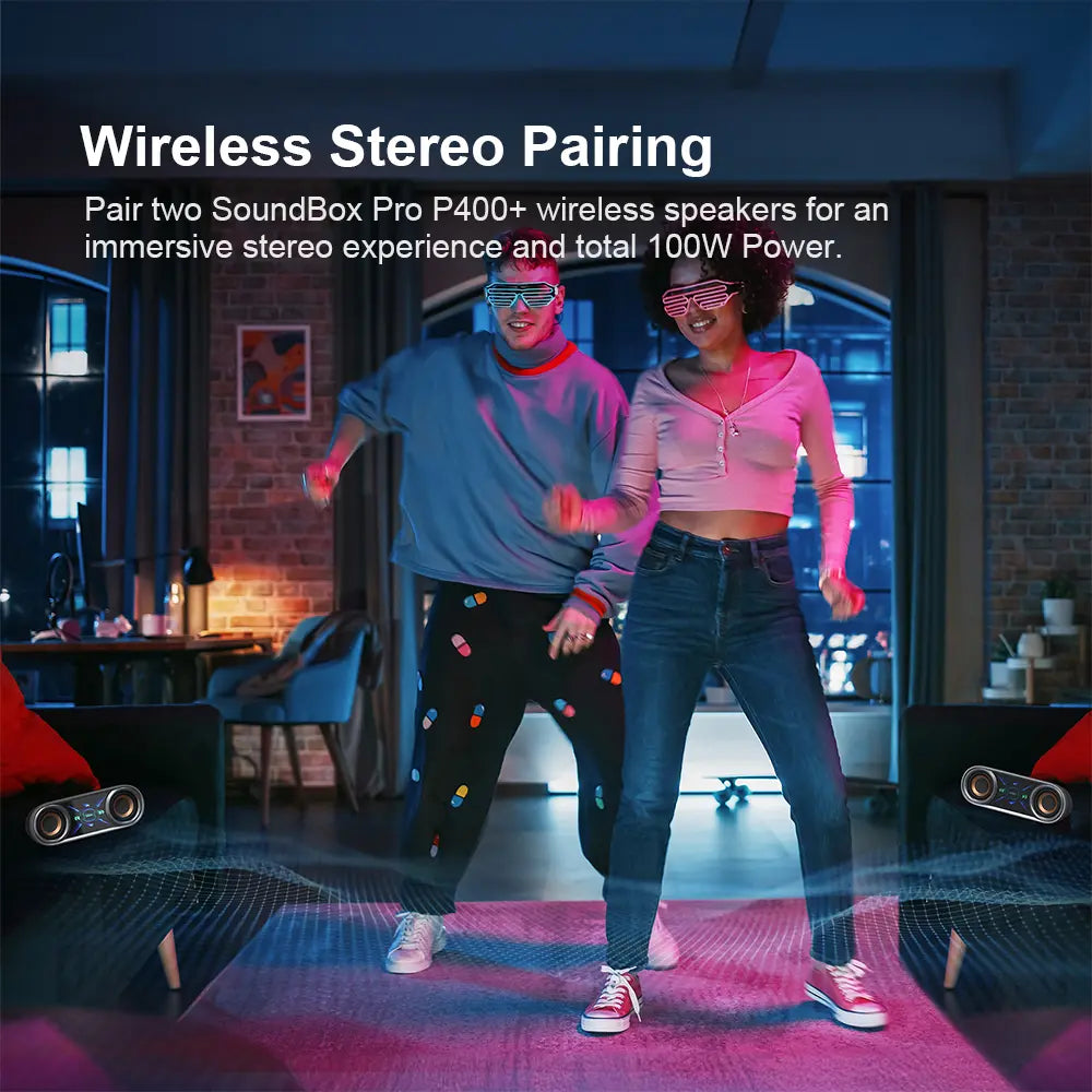 DOSS Soundbox Pro+ P400 Multifunctional Wireless Speaker - 50W Full Range Stereo
