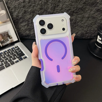 Iridescent Laser Fluorescent Cute Phone Case  for Iphone 17 16 Pro Max 15 14 13 Pro Max