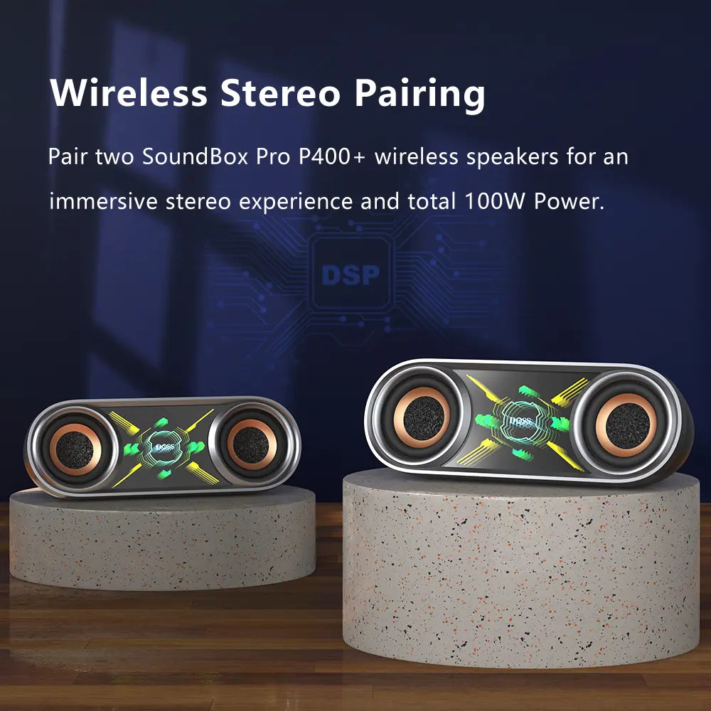 DOSS Soundbox Pro+ P400 Multifunctional Wireless Speaker - 50W Full Range Stereo