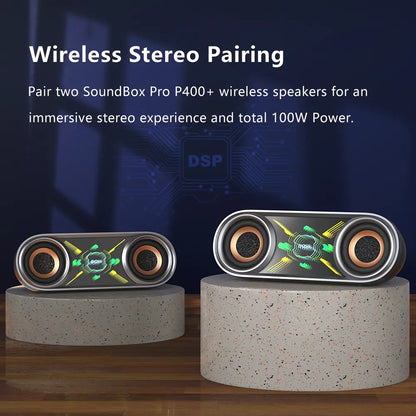 DOSS Soundbox Pro+ P400 Multifunctional Wireless Speaker - 50W Full Range Stereo