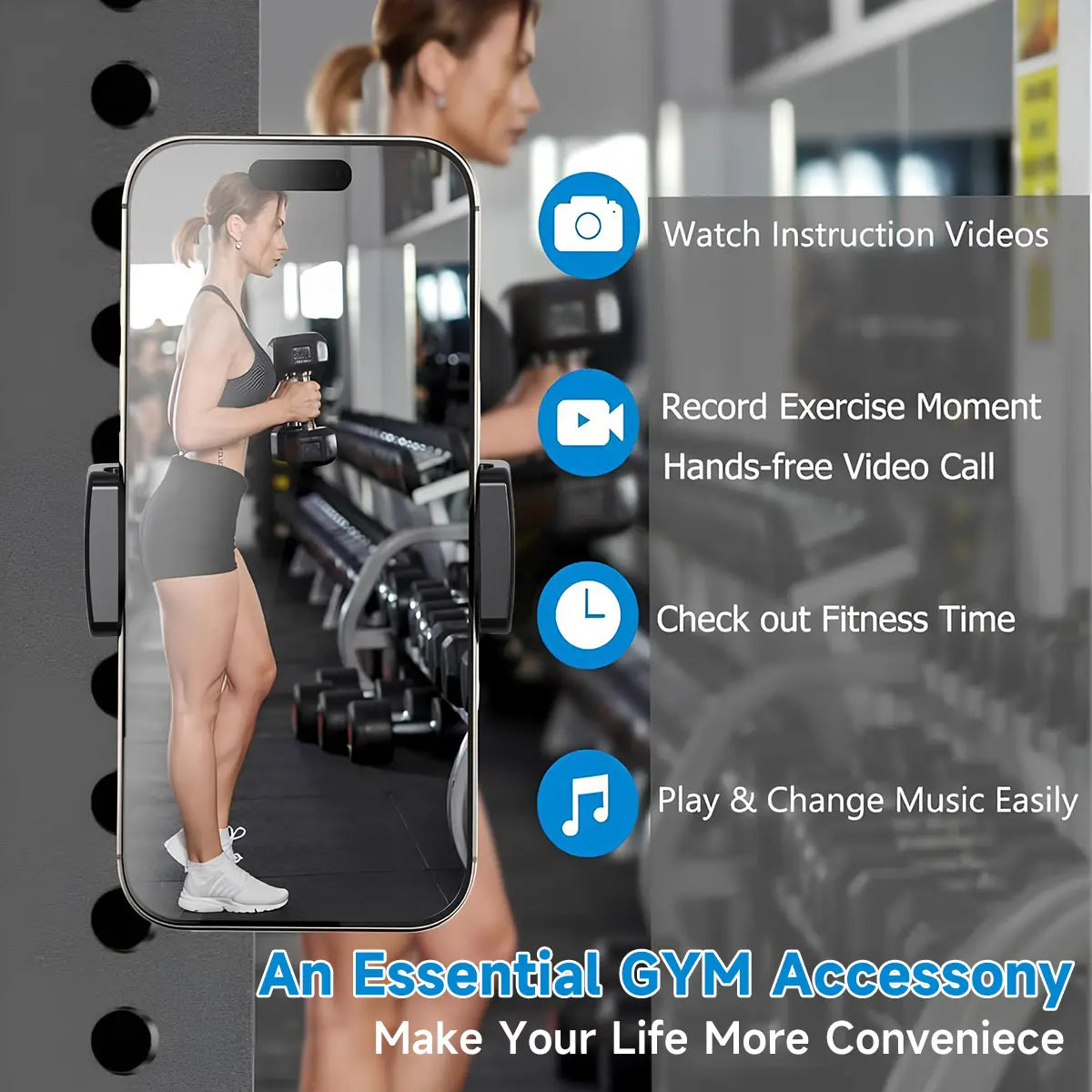 Magnetic Phone Holder for Gym Content Influencers