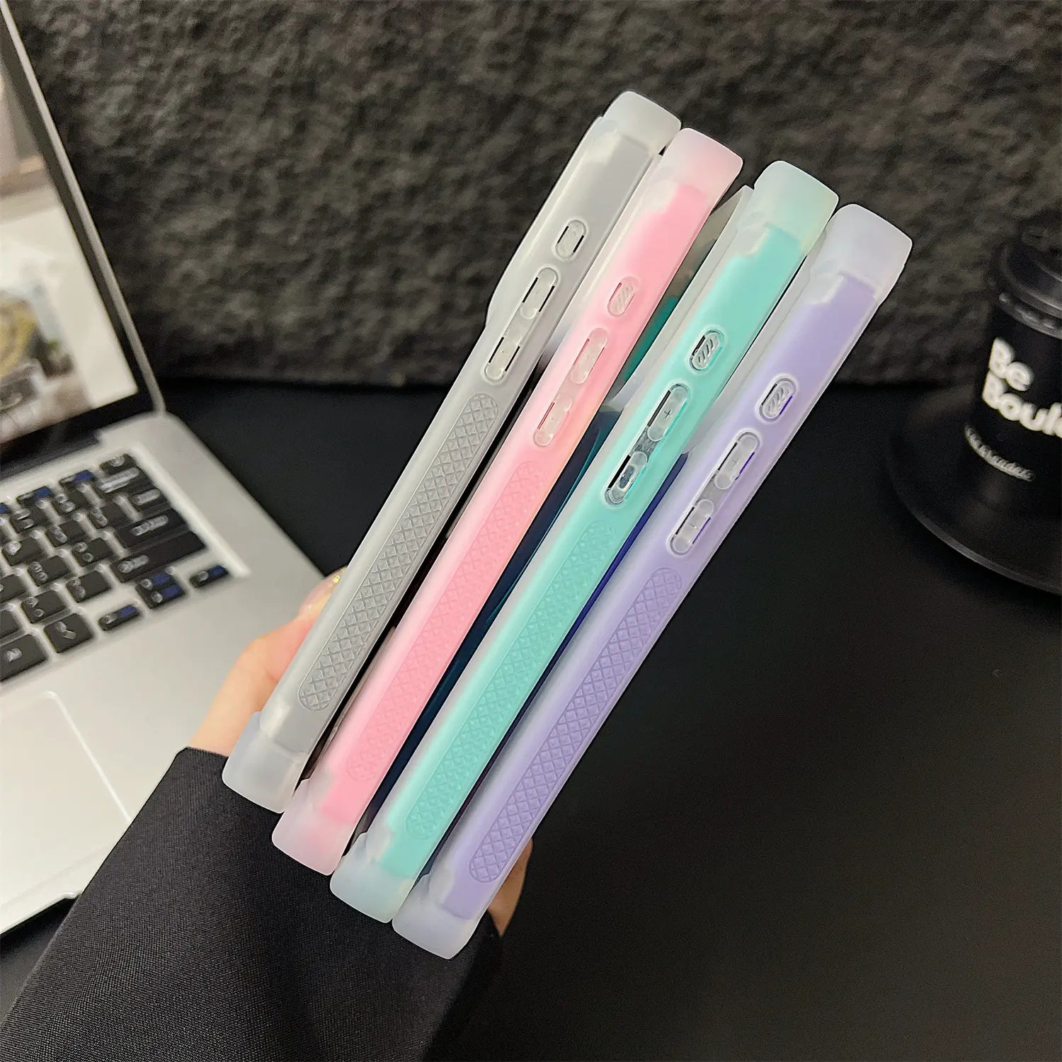 Iridescent Laser Fluorescent Cute Phone Case  for Iphone 17 16 Pro Max 15 14 13 Pro Max