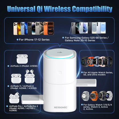 3 in 1 Wireless Charging Station for Iphone & Samsung