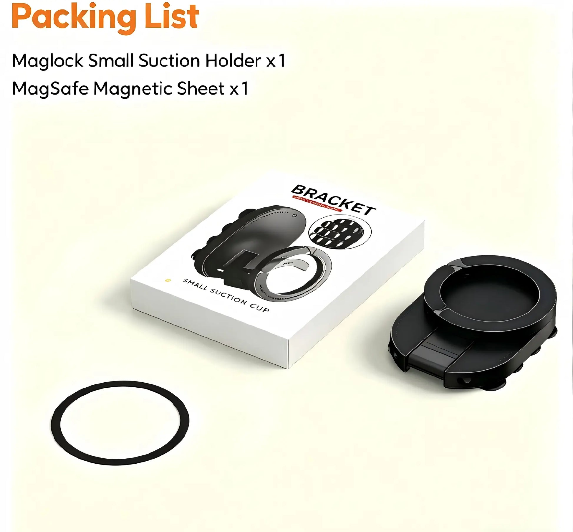 Maglock Magnetic Phone Mount – Suction Cup Desktop Stand for Iphone 17/16/15/14