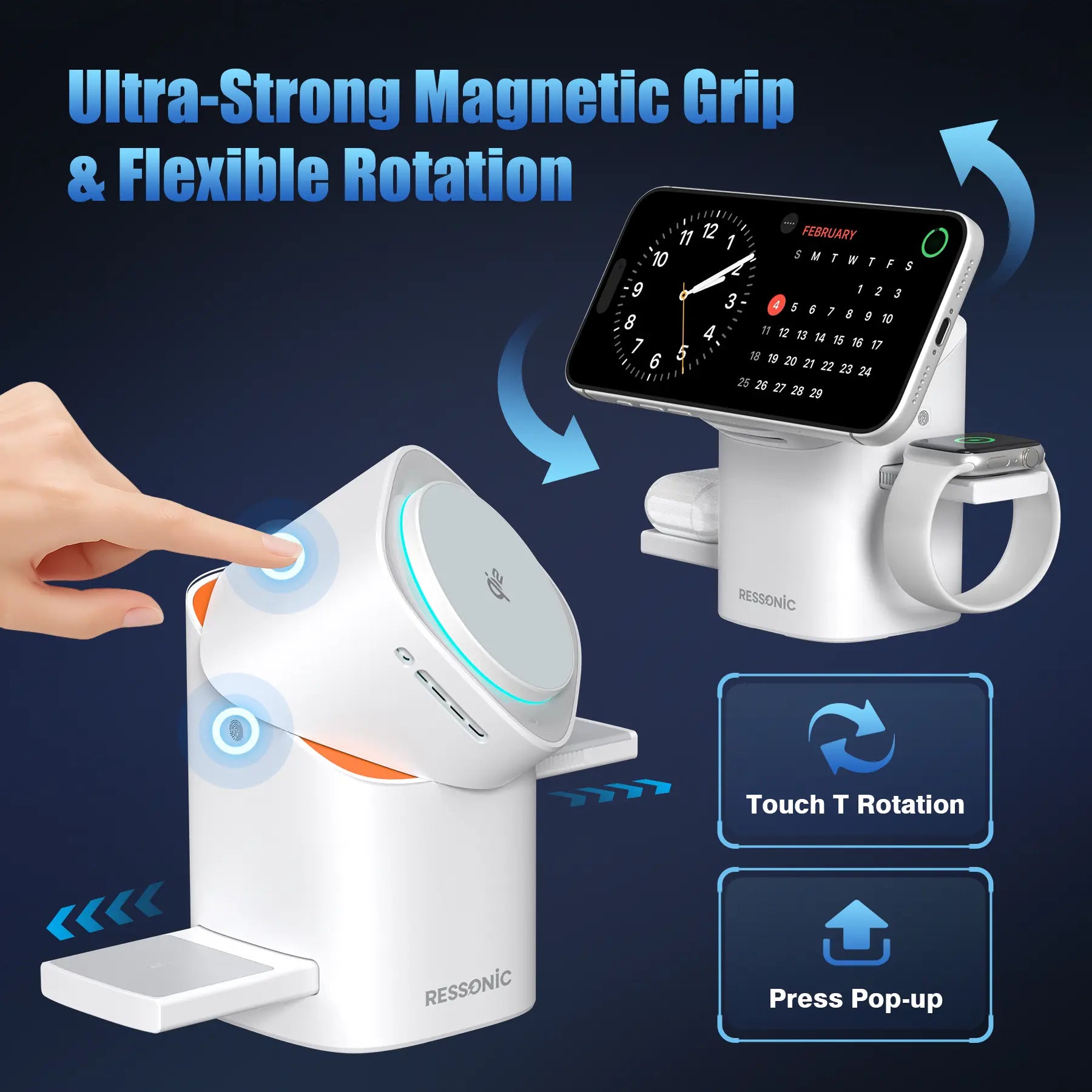3 in 1 Wireless Charging Station for Iphone & Samsung
