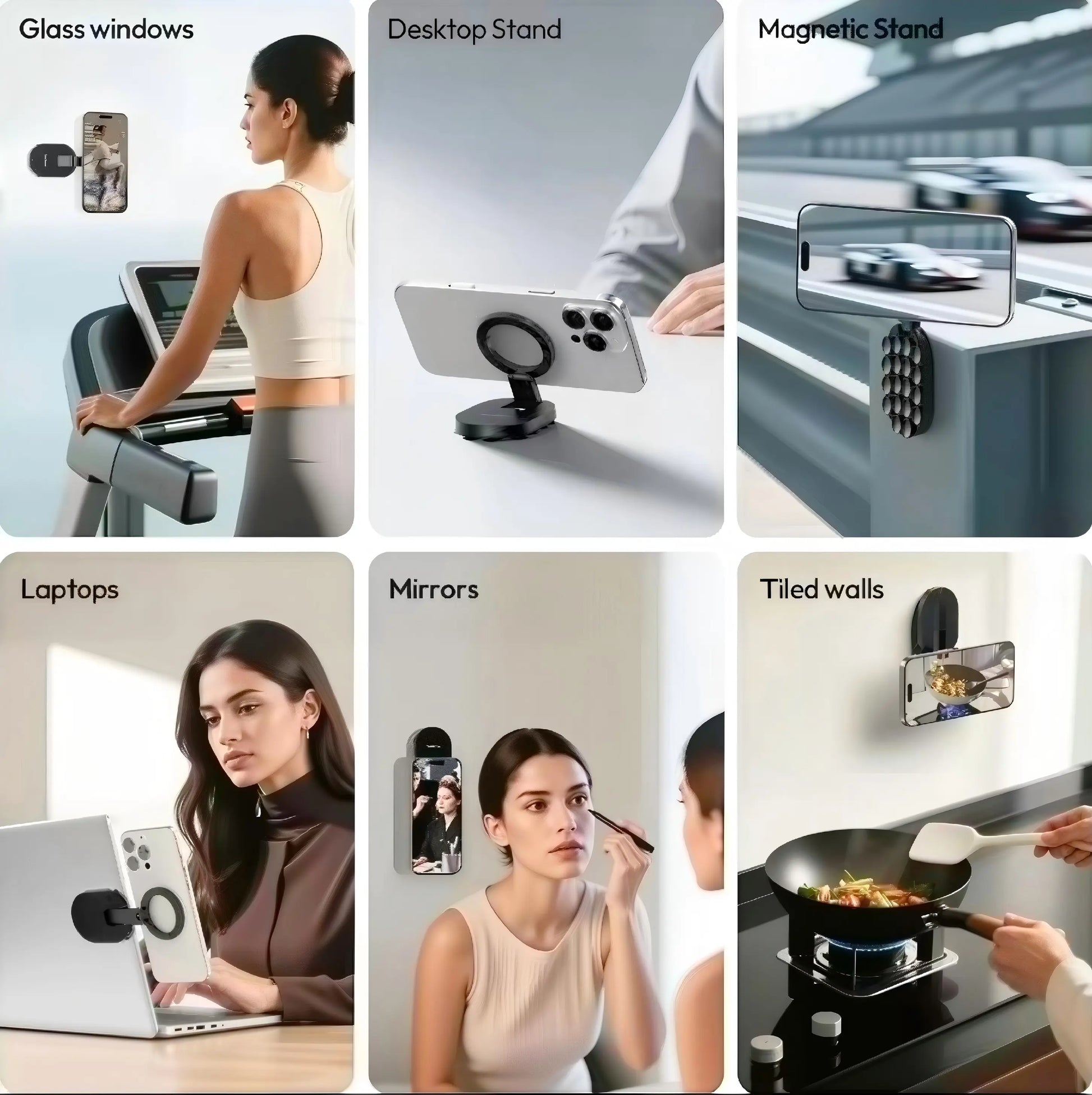 Maglock Magnetic Phone Mount – Suction Cup Desktop Stand for Iphone 17/16/15/14