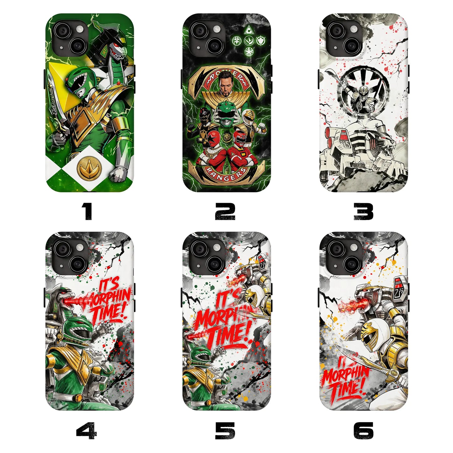Mighty Morphin Ranger Tough Phone Case Collection,  Suitable for Iphone 11-7 Pro Max/Plus and Samsung Galaxy S23/22/23/24/25/26 Ultra