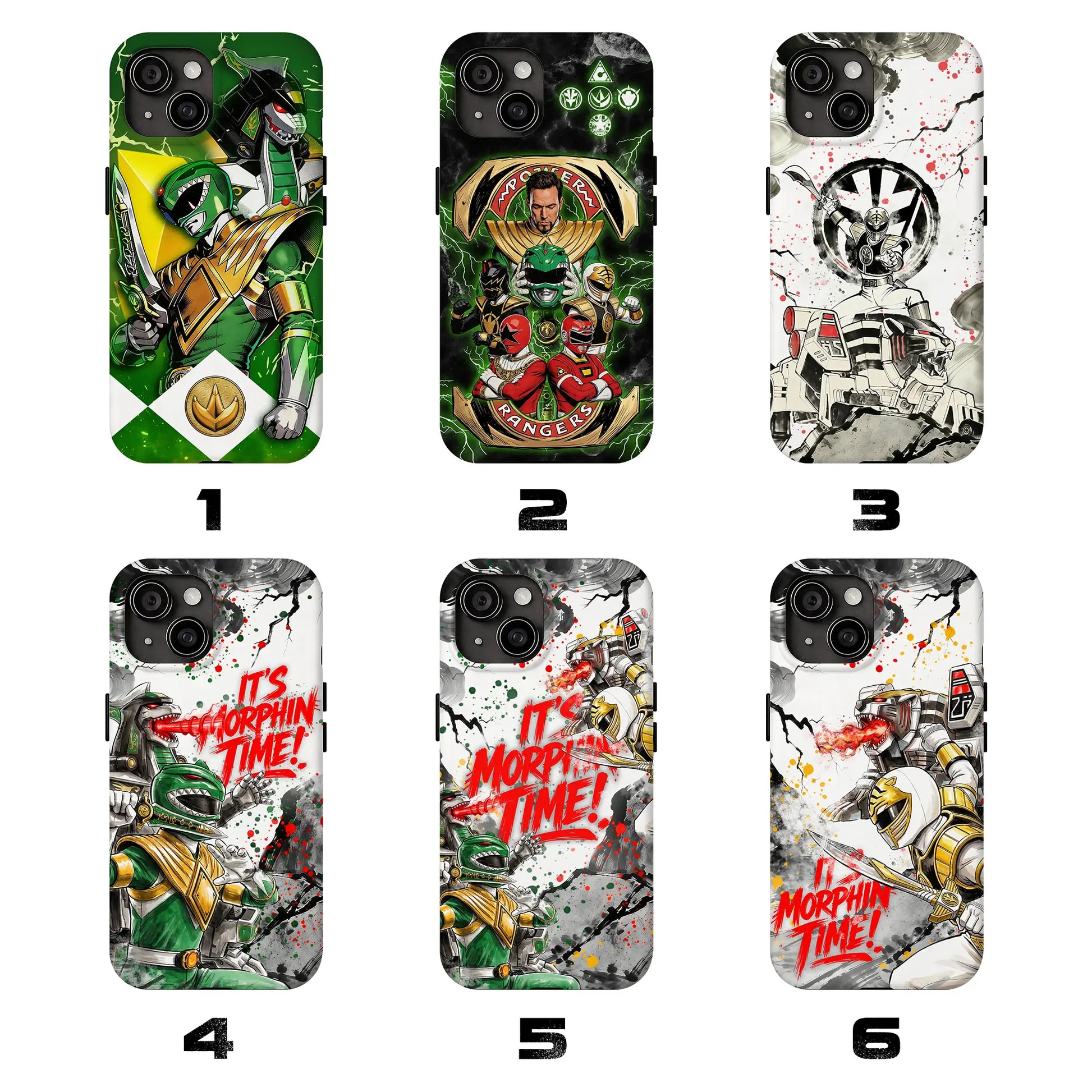 Mighty Morphin Ranger Tough Phone Case Collection,  Suitable for Iphone 11-7 Pro Max/Plus and Samsung Galaxy S23/22/23/24/25/26 Ultra